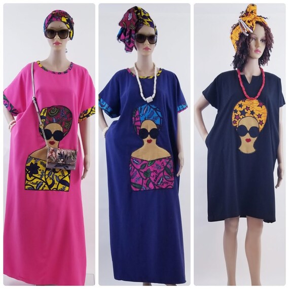 Ankara top patches gown