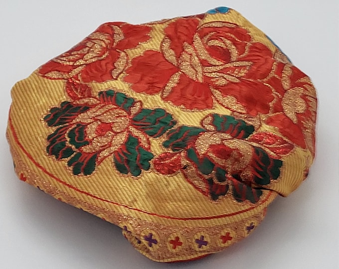 Kids Damask  silk reversible bonnet