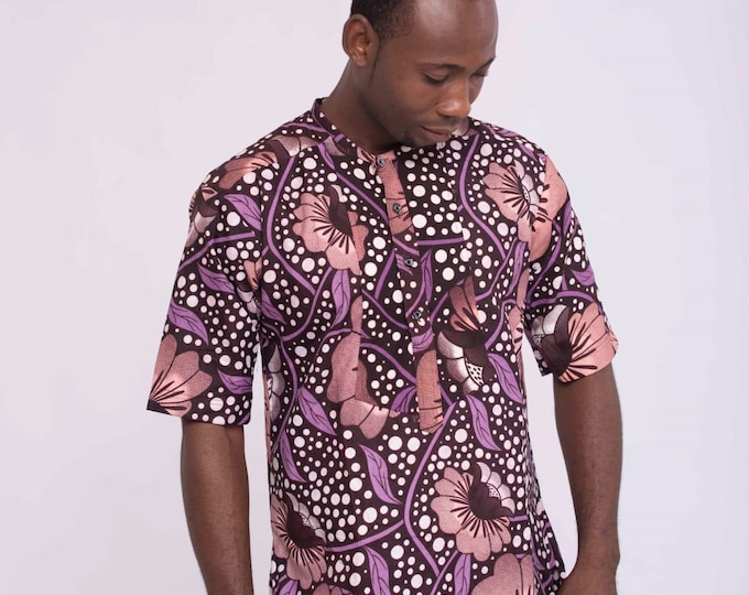 Ankara African Print Men's Tunic