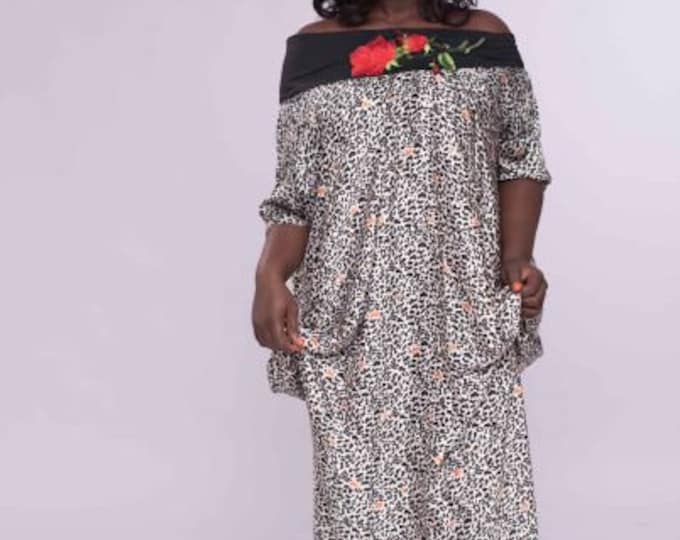 Women African Satin Gown