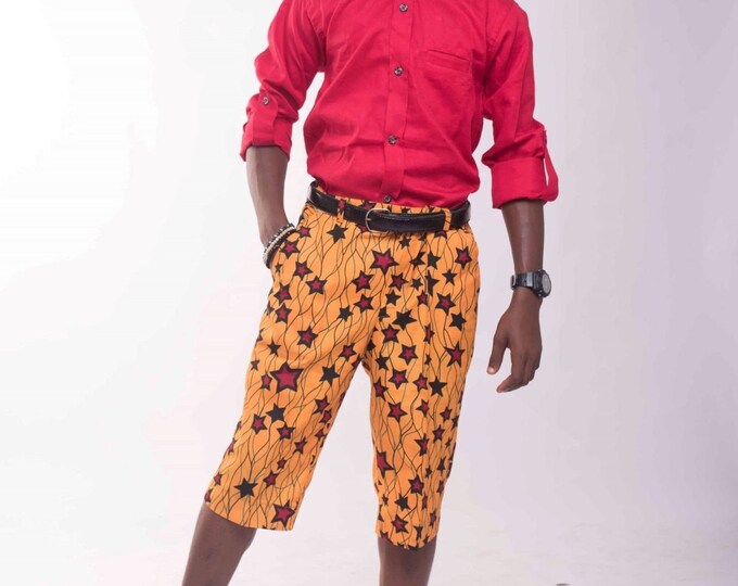 Boys African Traditional Ankara Print Short