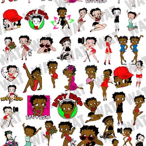 Betty Boop | Esther Jones Bundle Sublimation | Baby Betty Boop | Betty Boop in Jeans | Cricut | Images