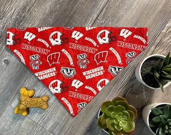 wisconsin badger dog bandana