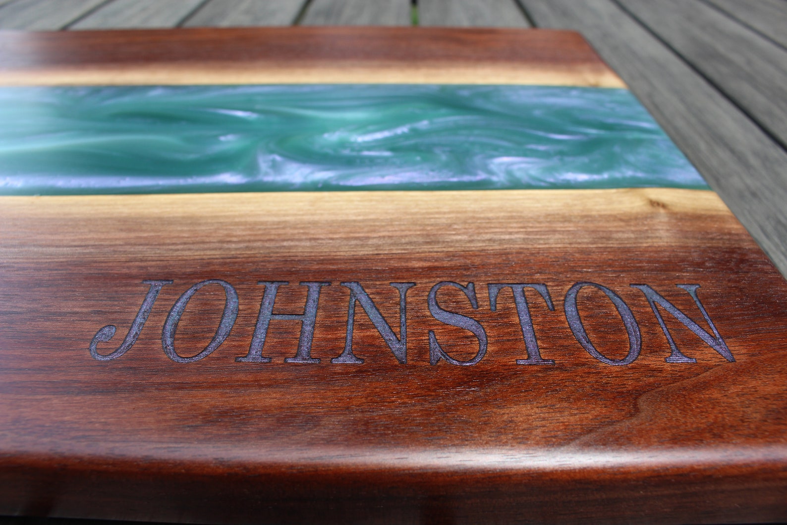 Walnut Epoxy River Cutting Board / Charcuterie Board Etsy