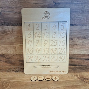 Laser geschnitten Schulte Table Montessori Spiel für Kinder, Zahlen lernen Mathematik, Logikspiel, Umsetzungsspiel Puzzle lösen svg Vorlage Jigsaw dxf