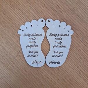 Laser geschnitten Baby Fußabdruck Gott Eltern Ankündigung Gott Vater Gott Mutter svg dxf Vorlage Babyparty Neugeborene kleine Zehen