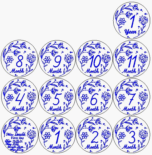 Laser Cut Baby Milestone Card Svg Baby Milestone Dxf Hello World Svg