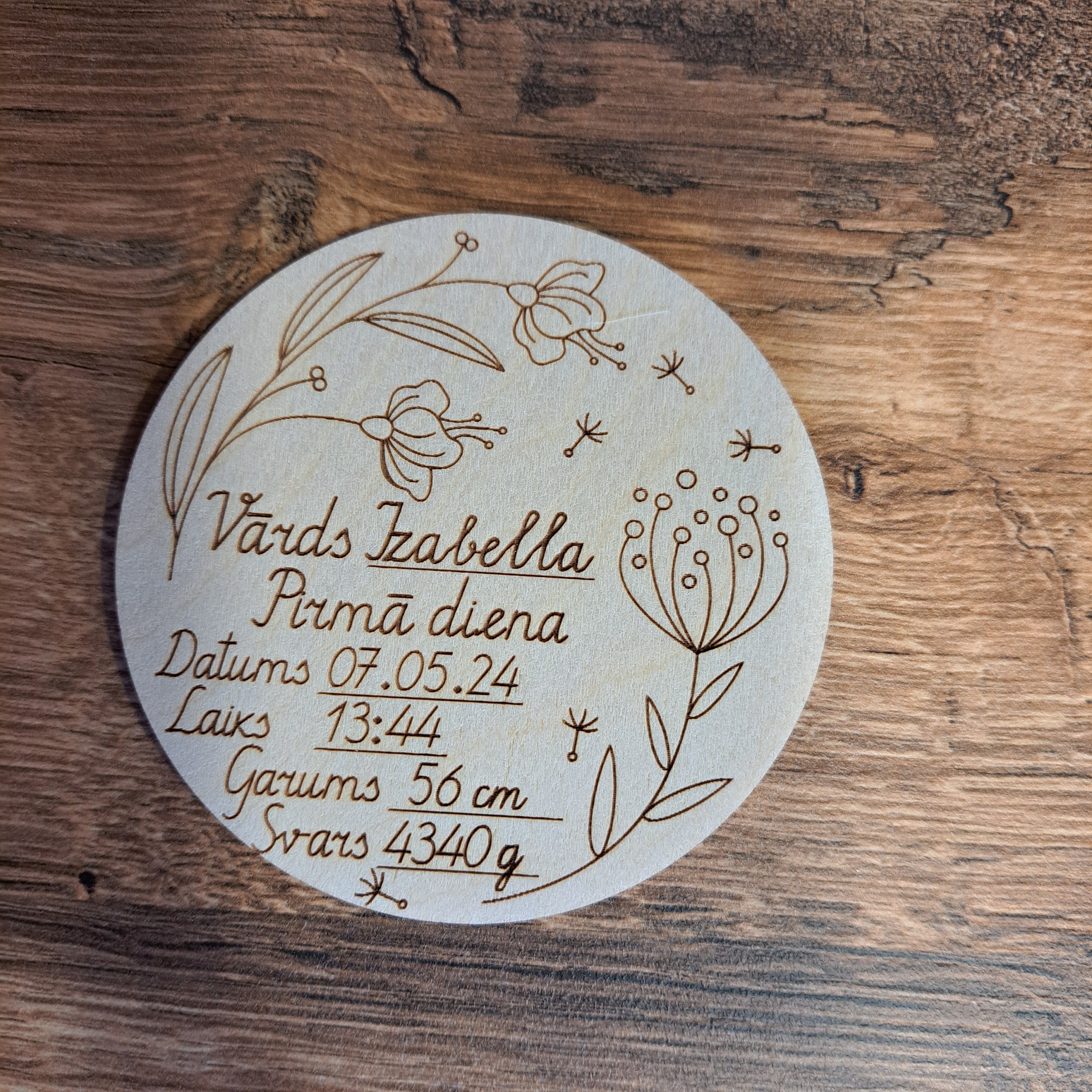 Laser Cut Baby Milestone Cards SVG DXF: Floral Design (digital Download ...