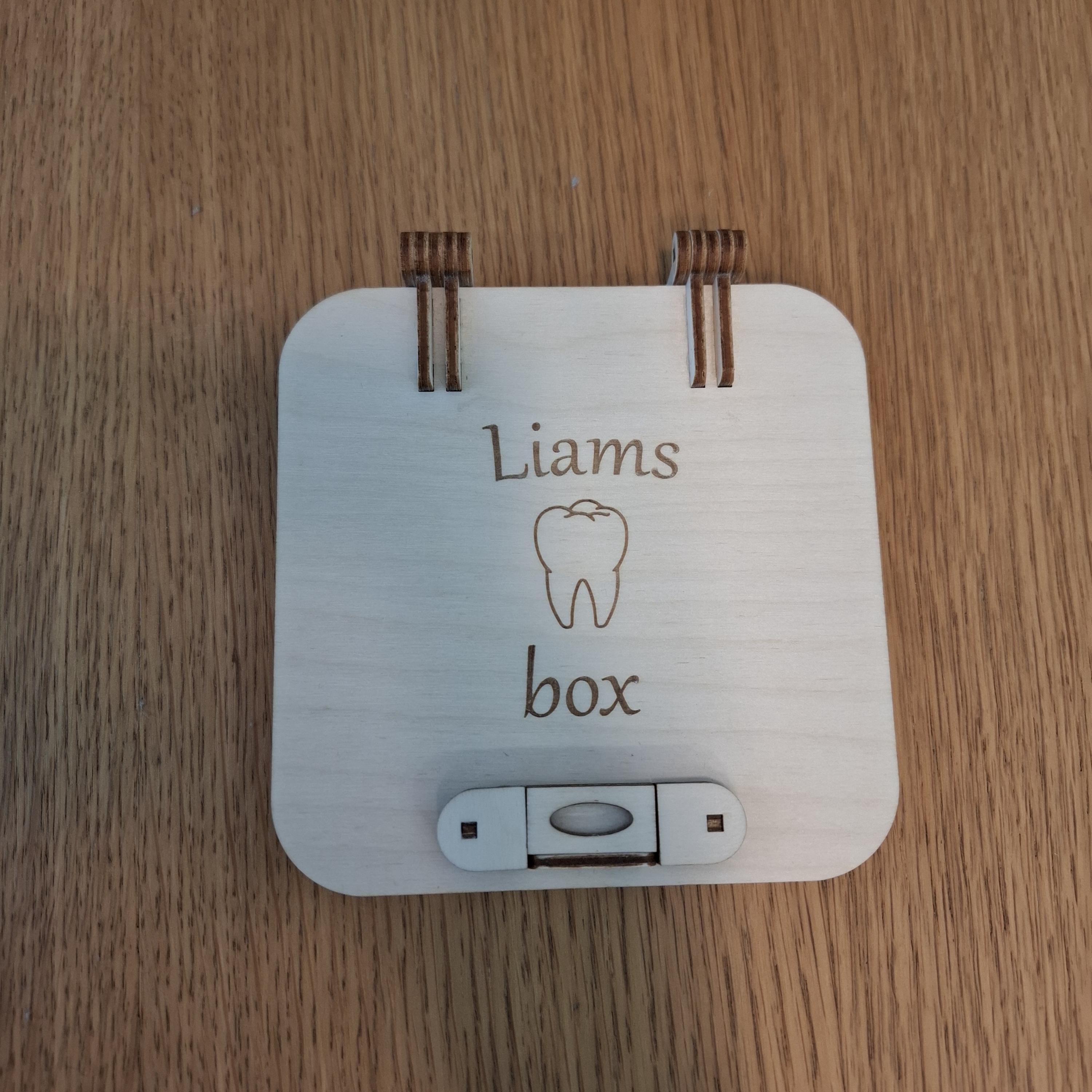 Laser Cut Tooth Box SVG Template, Wooden Keepsake (digital Download ...