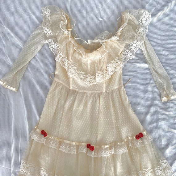 1970s vintage gunne sax unicorn wedding dress prai