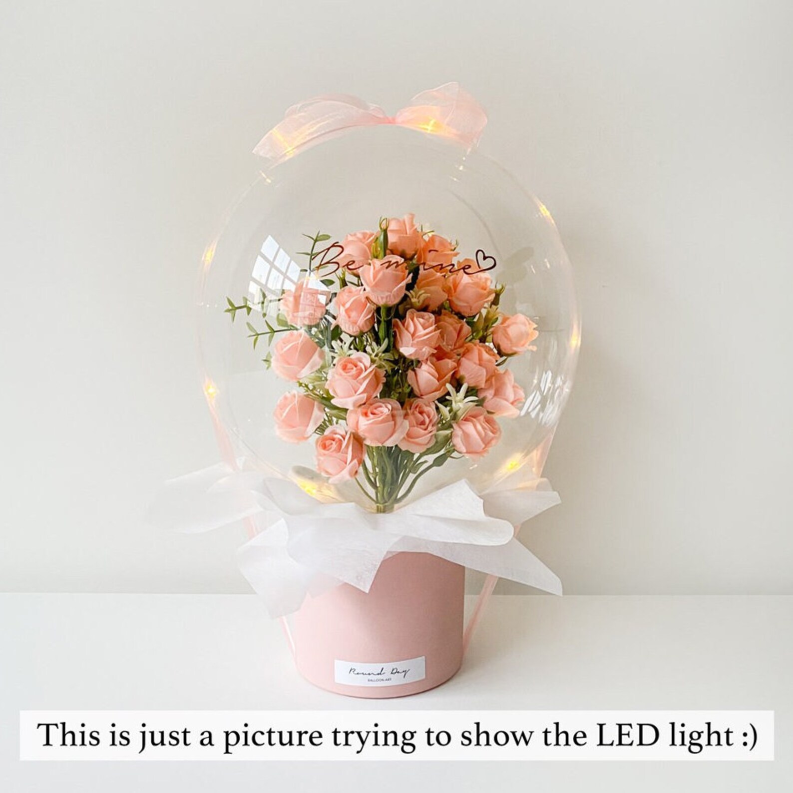 Peach Rose Flower Balloon Flower Balloon Personalized Etsy