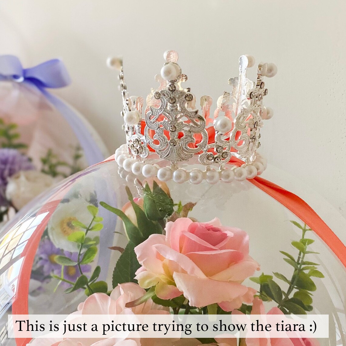 Peach Rose Flower Balloon Flower Balloon Personalized Etsy