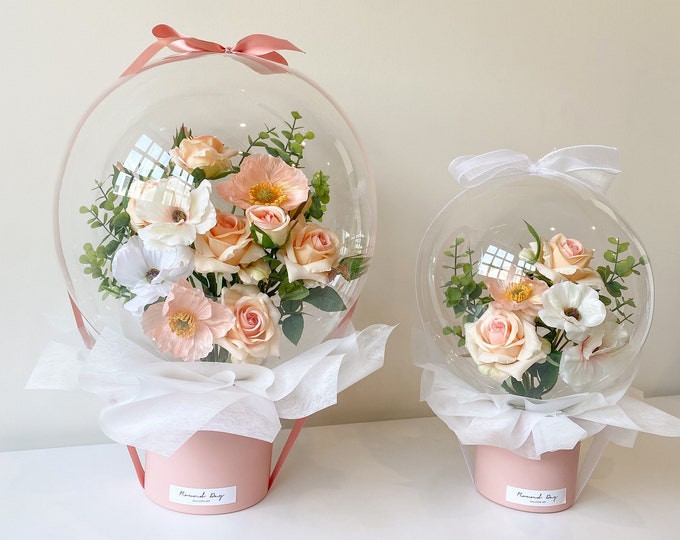 Peach Rose Flower Balloon Flower Balloon Personalized Etsy