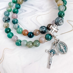 Redemption Rosary Bracelet For Women | Original Design | Confirmation Gift | Catholic Rosary Bracelet | Knotted Cross | Handmade Rosary