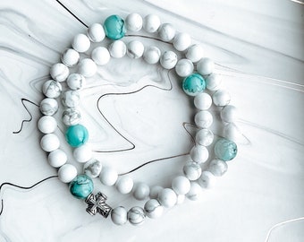 Stretch Rosary Bracelet | prayer bracelet | double wrap bracelet | christian jewelry |  | Christian gift | gemstone bracelet | Catholic gift