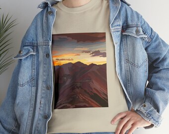 Boho mountain Tee, Red Rocks, Minimalist T-shirt, southwest tee, graphic tee