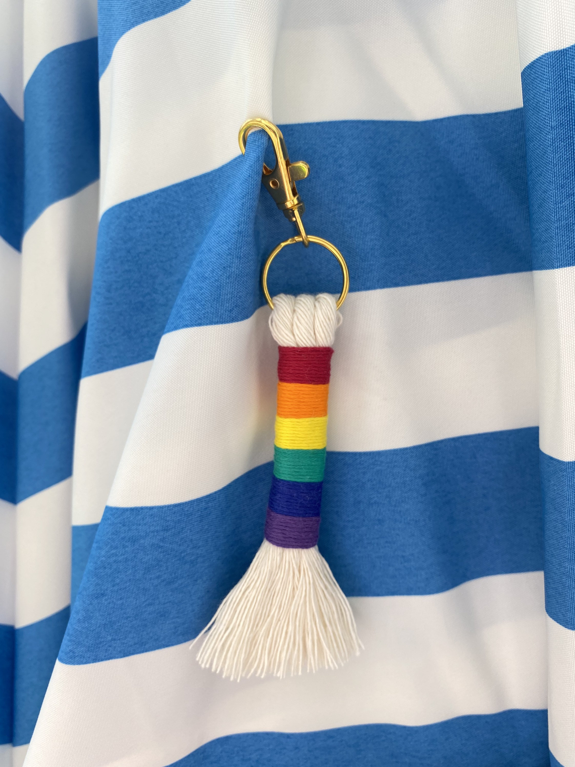 Tassel Keychain Yarn Wrapped Keychain Purse Charm Bag Etsy UK