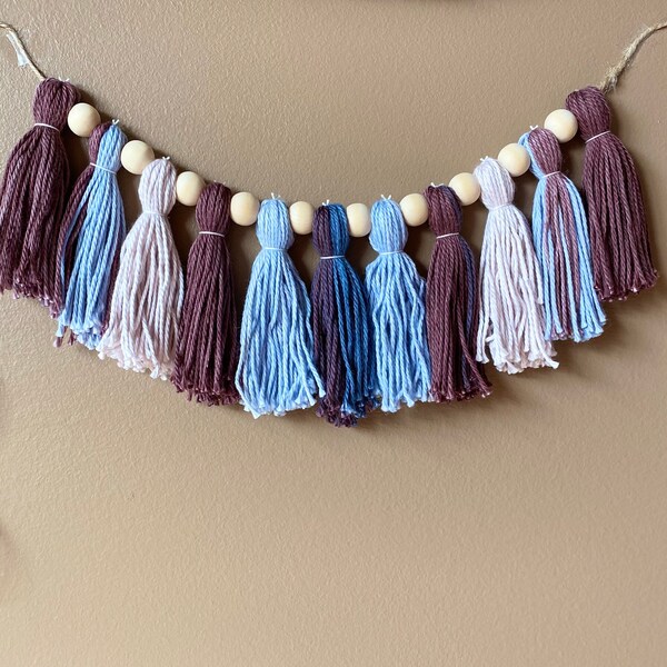 Blue Tassel Garland Etsy