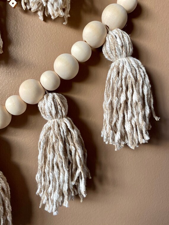 White 2024 tassel garland