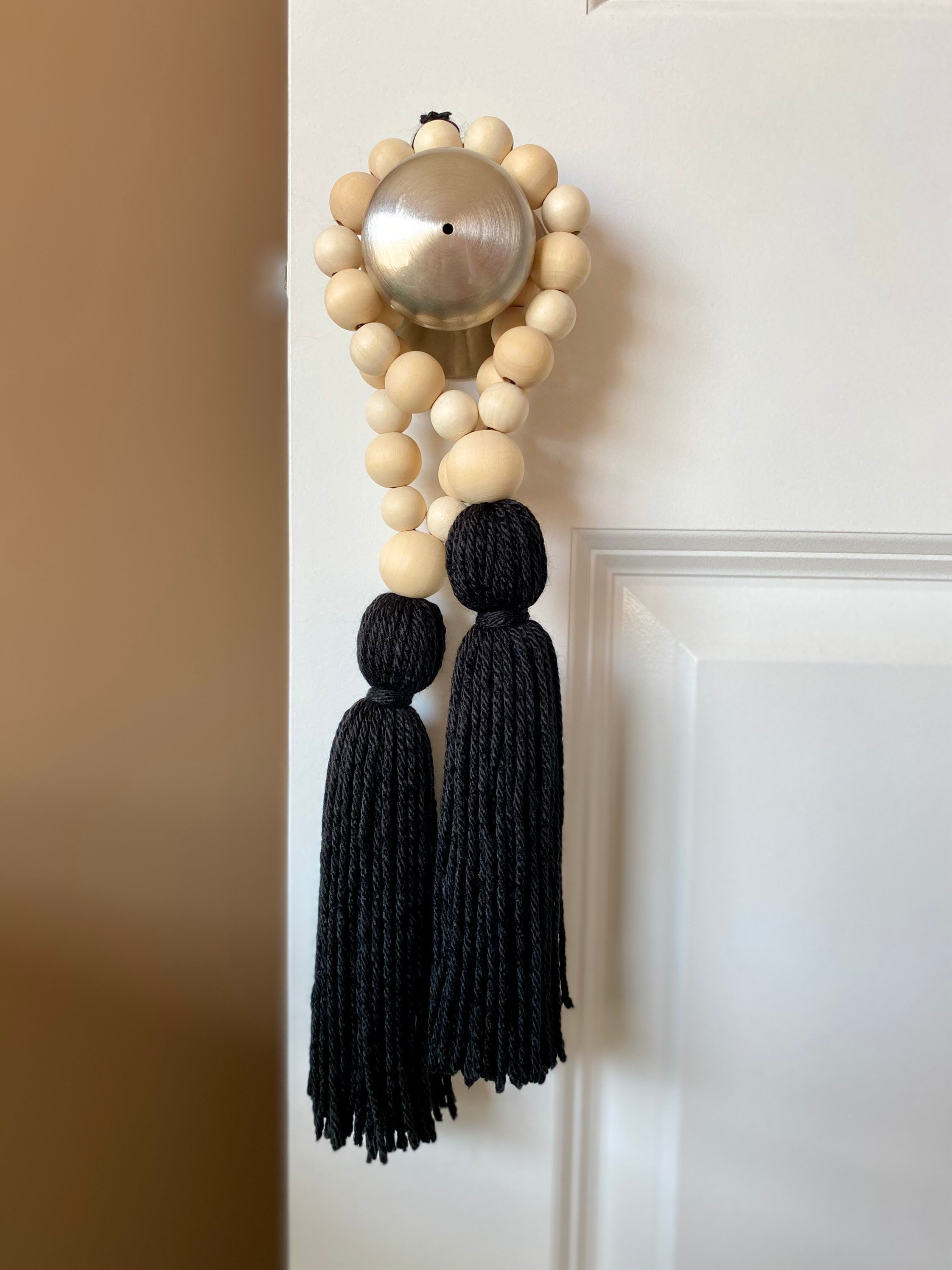 Door Knob Tassel Door Hanger Tassel Wooden Bead Tassel Etsy