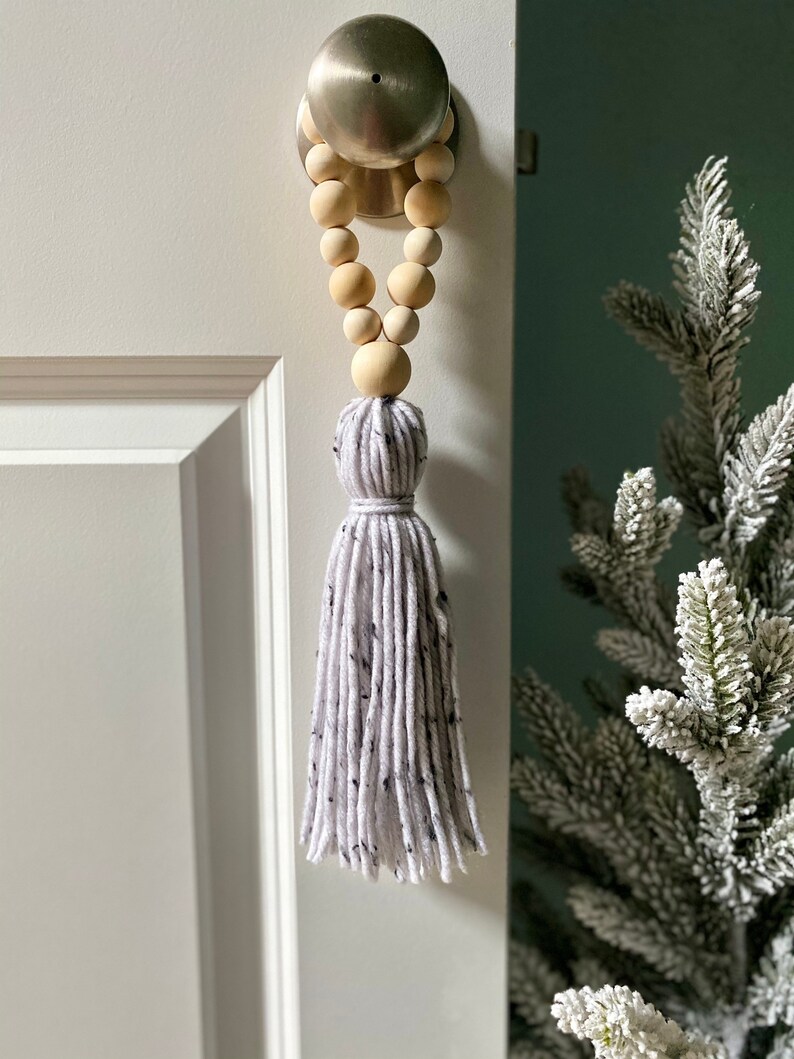 Door Knob Tassel Door Hanger Tassel Wooden Bead Tassel Etsy
