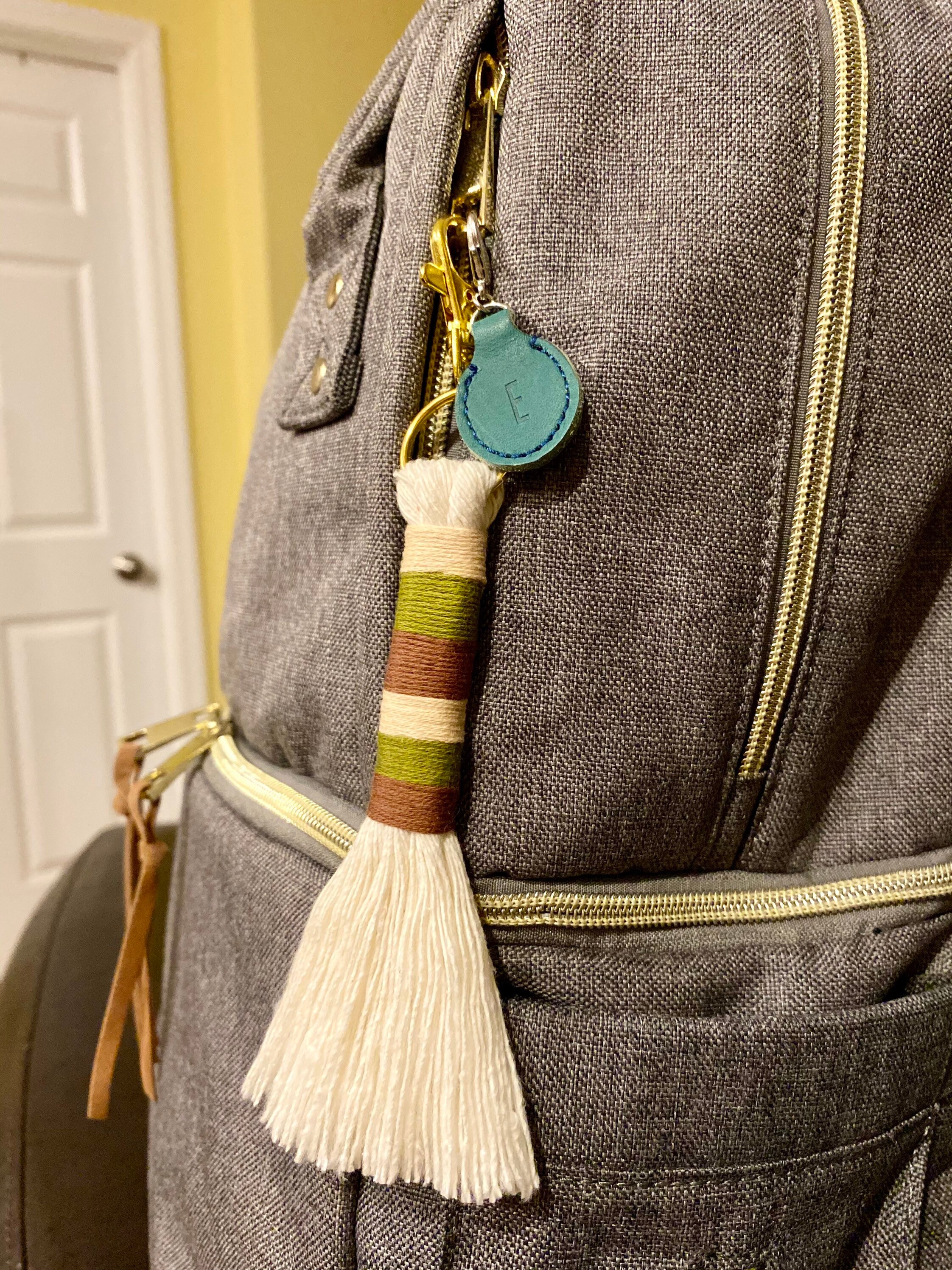 Tassel Keychain Yarn Wrapped Keychain Purse Charm Bag Etsy UK