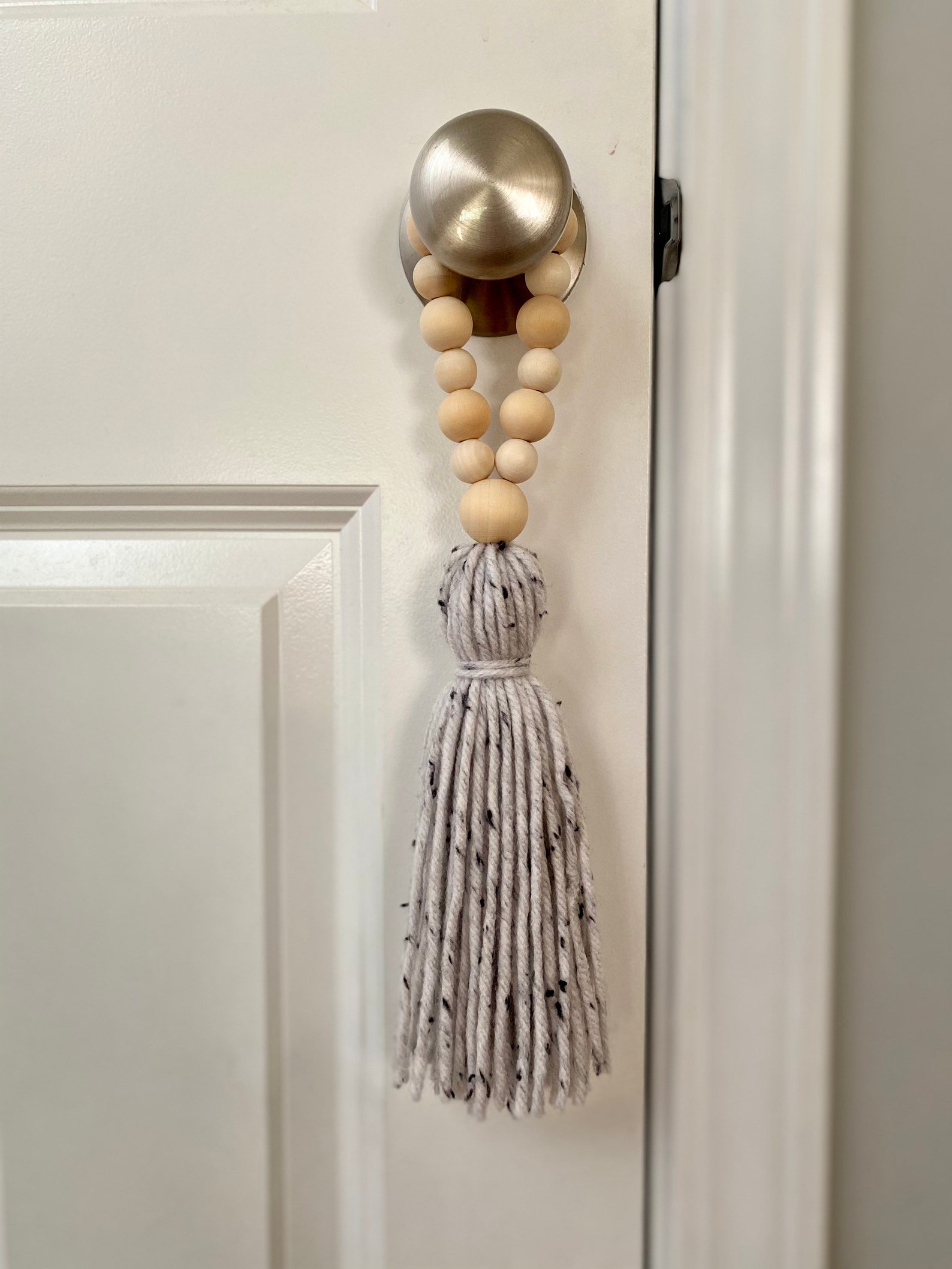 Door Knob Tassel Door Hanger Tassel Wooden Bead Tassel Etsy
