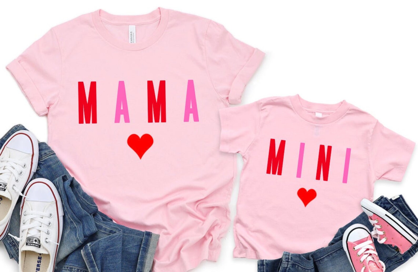 mama mini valentines shirts