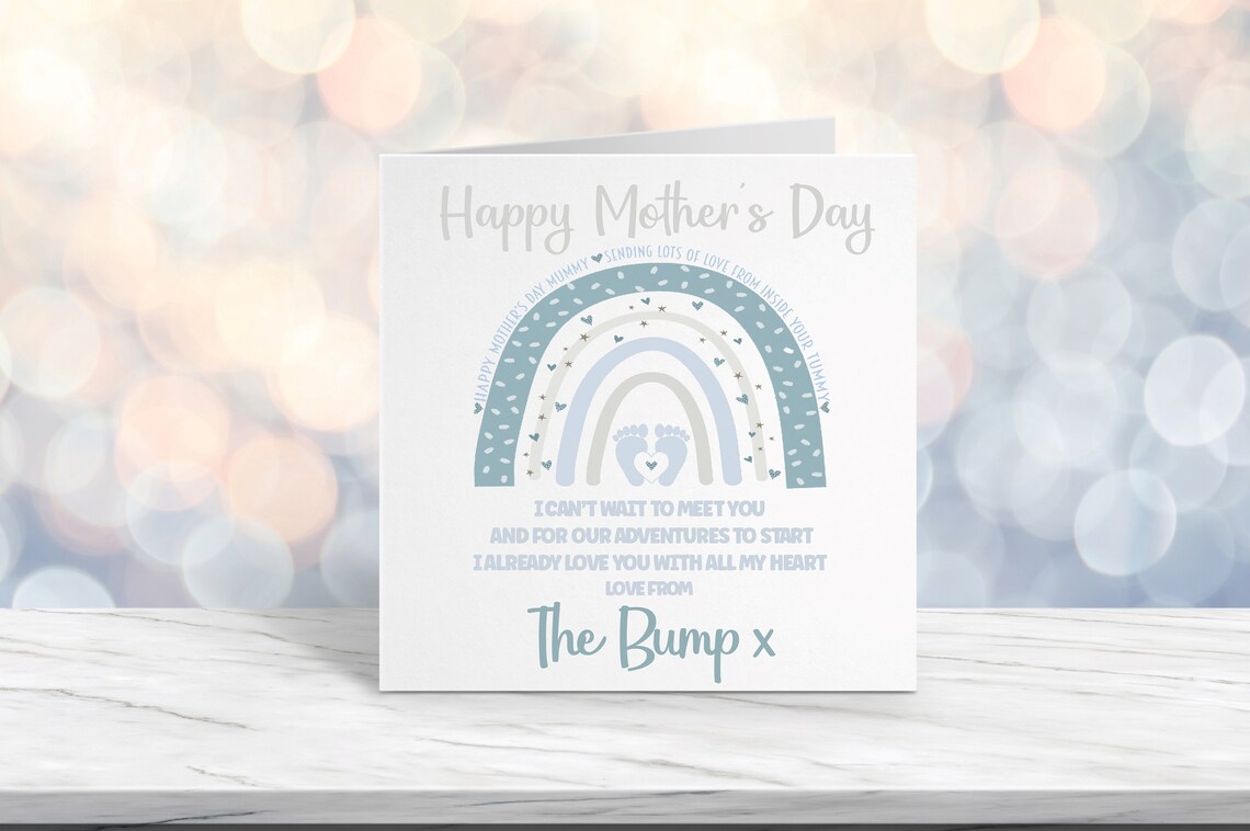 Mummy to Be Mother's Day Card: Rainbow Design From the Bump - Etsy
