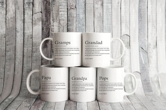 Grandad-Gramps-Grandpa-Pops-Papa-Grandfather -Word Definition Mug/Coaster/Mug & Coaster Set Father's Day Gift , Birthday Gift
