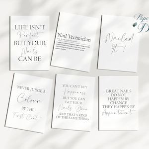 Nail Art, 18 Designs, 7 Sizes, Salon Print, Salon Decor, Nail Technician, Poster, Salon Gift, Salon Wall Print, Beauty, Beauticians Unframed