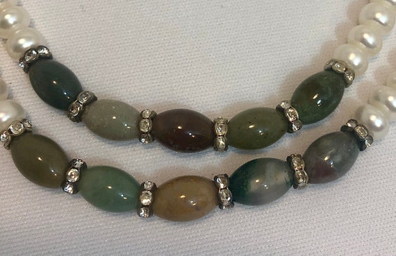 Jade and Pearl Necklace - image 2