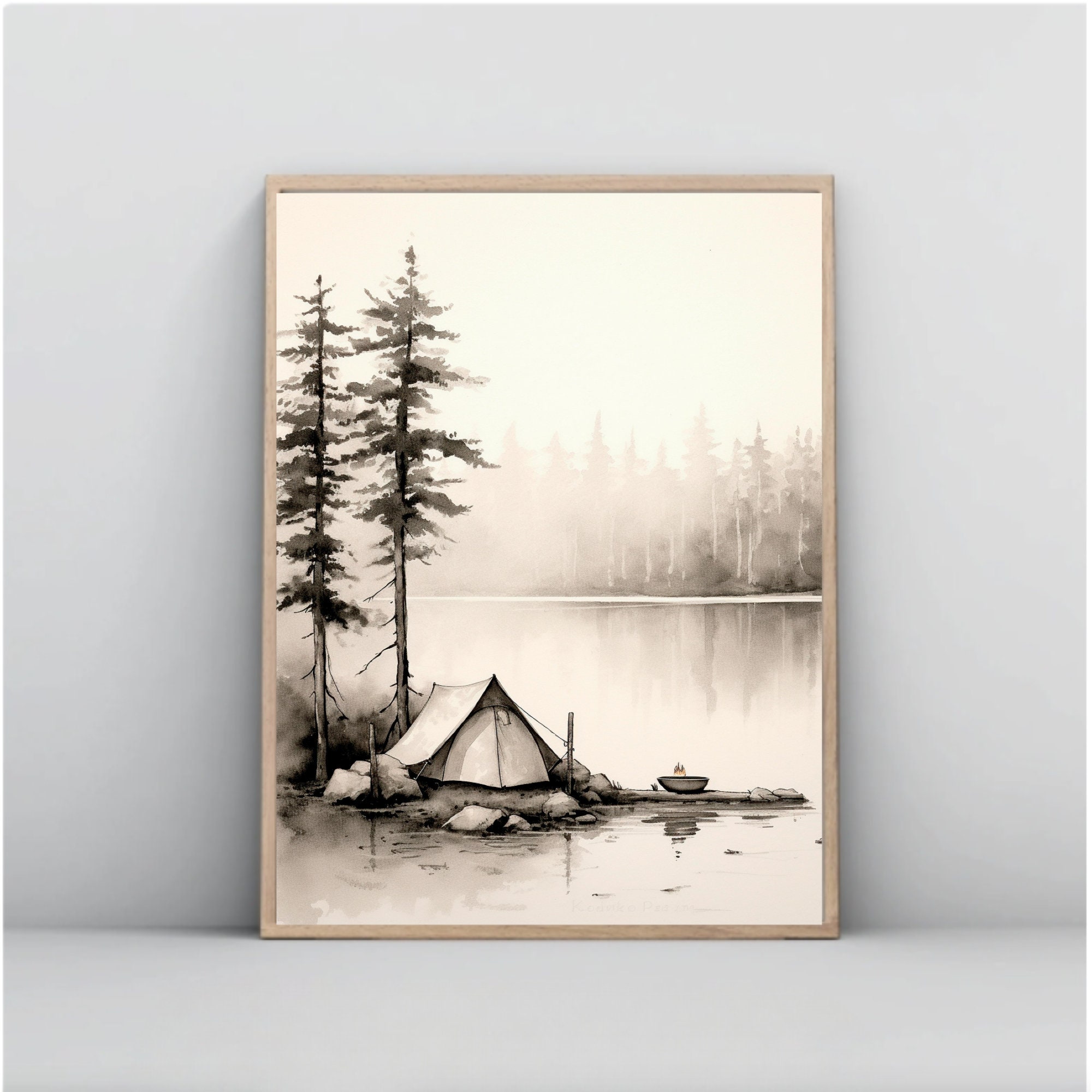 Horizon Zero Dawn Print, New Horizons Poster, Lake Art Print Peaceful ...