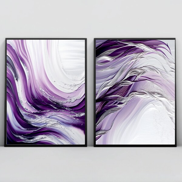 Purple Bathroom Art Etsy