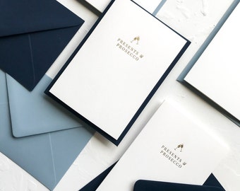 Cadeaus & Prosecco Vergulde Verjaardagskaart, Wenskaart, Minimale Verjaardagskaart