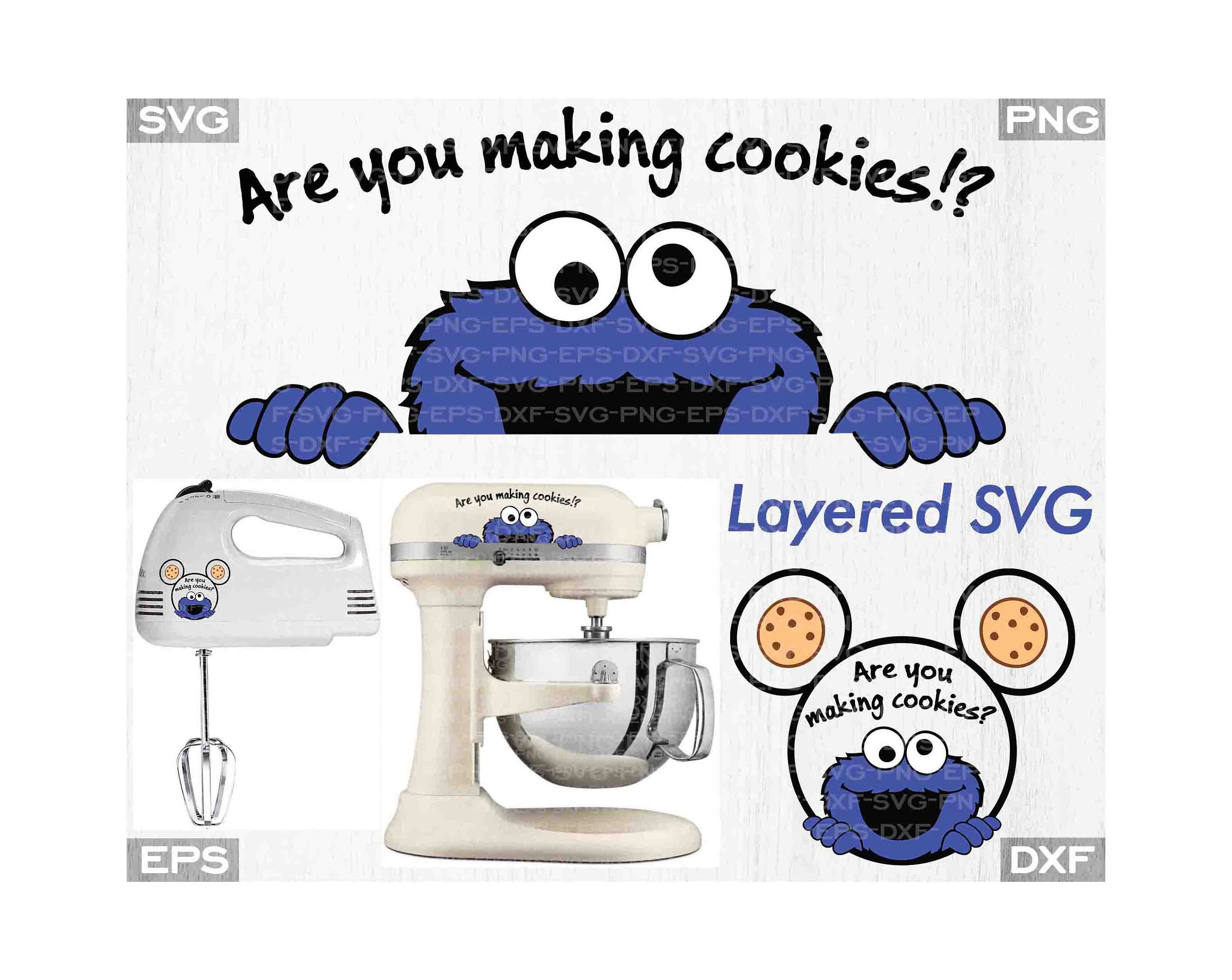 Cookie monster mixer decal cheap