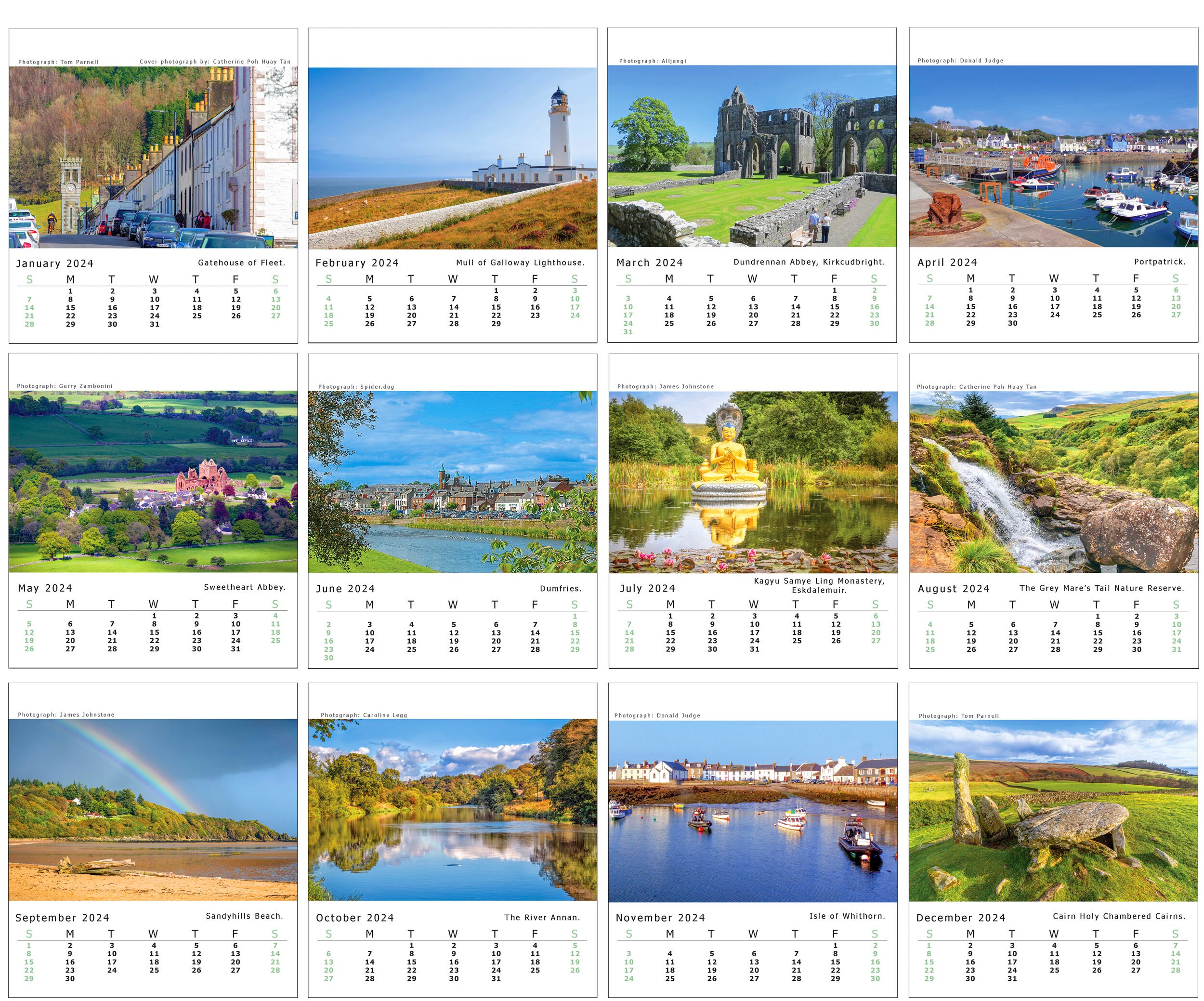 Dumfries & Galloway 2024 Desk Calendar Etsy UK