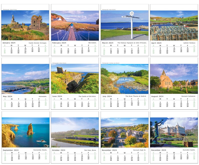 Caithness and East Sutherland 2024 Desk Calendar Etsy UK