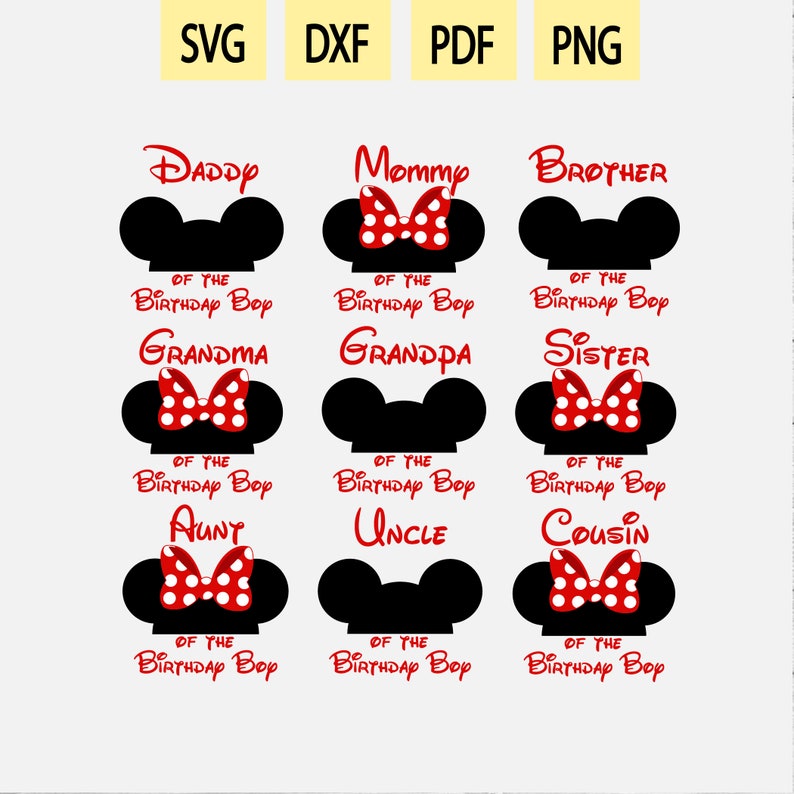 Free Free 324 Mickey Mouse Family Birthday Svg SVG PNG EPS DXF File
