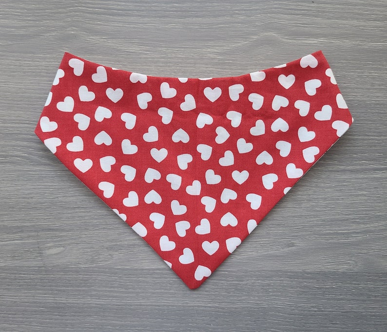 Love Script/Hearts Reversible dog bandana image 3
