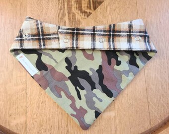 Camo/Plaid - Dog bandana and accessories