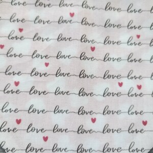 Love Script/Hearts Reversible dog bandana image 2