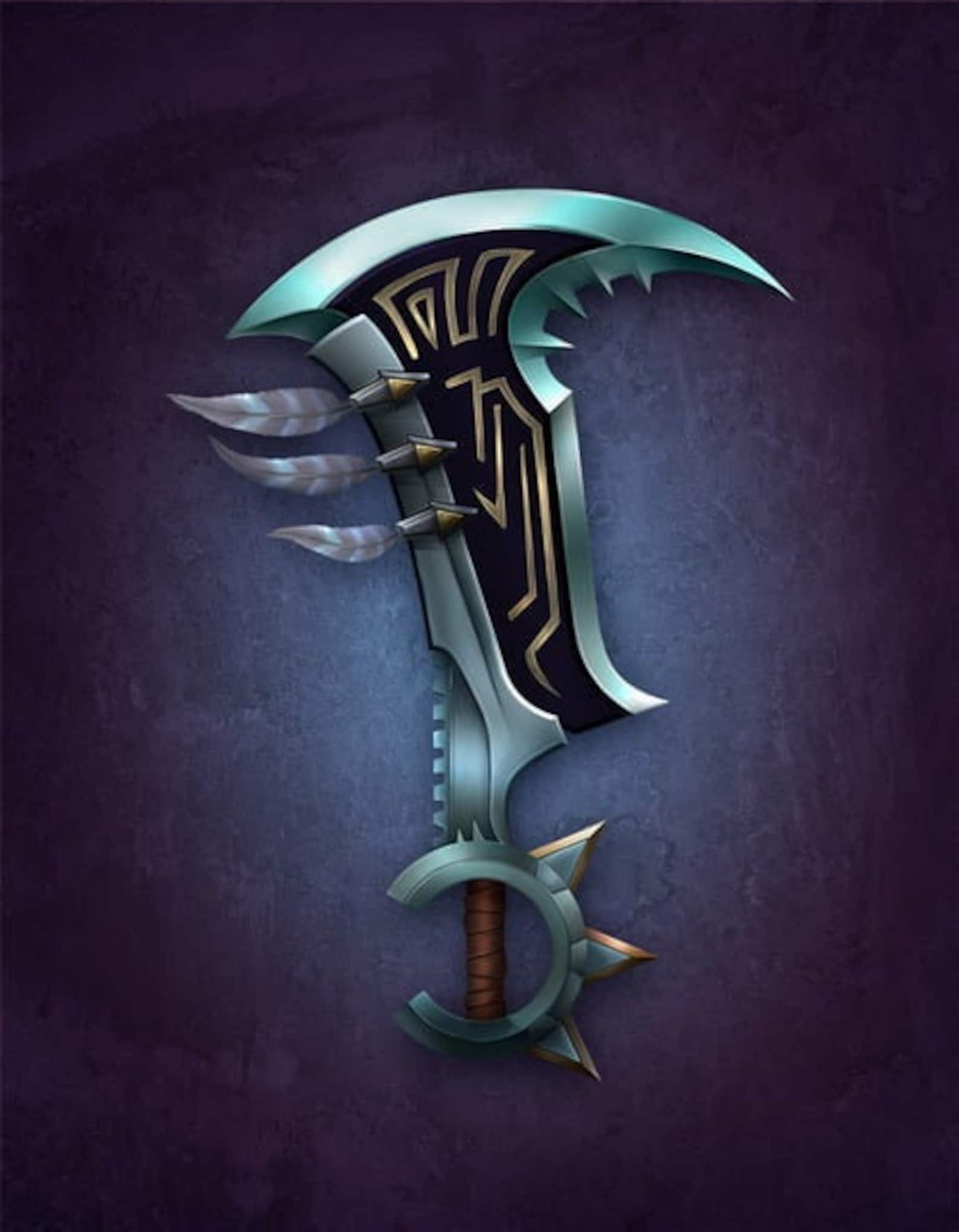 Grandeur nature Draven Axe League Of Legends Draven arme Etsy