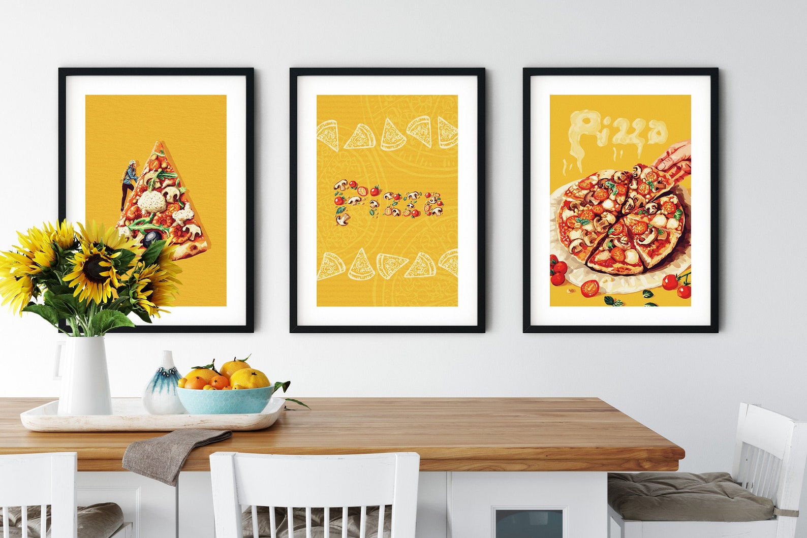 Restaurant Wall Art Decor Set of 3 Digital Wall Art Prints Etsy