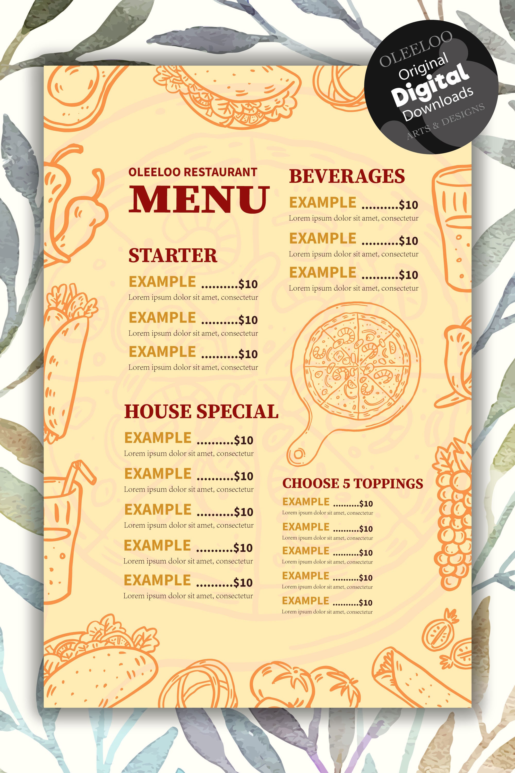 free-printable-menu-template-room-surf-pertaining-to-blank-dinner-menu