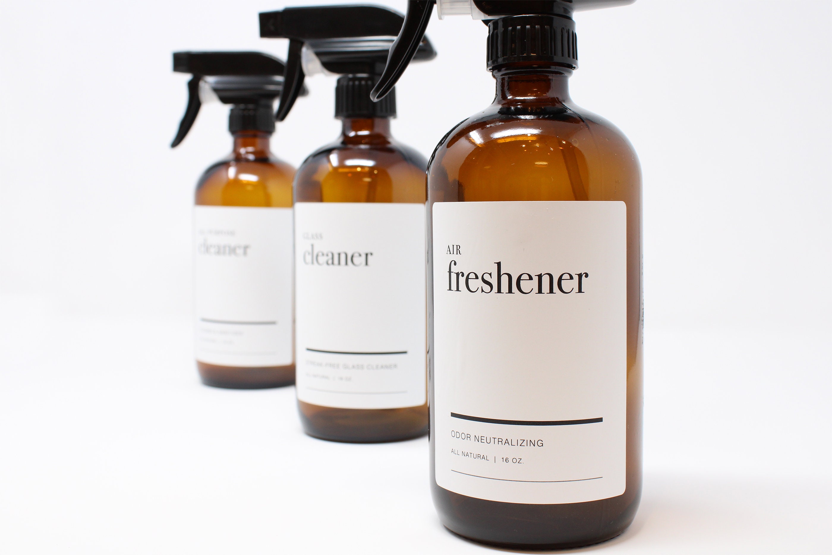 Modern Kitchen + Cleaning Labels • 12 or 15 Durable, Waterproof Labels • Permanent Adhesive • Custom or Standard Labels • Modern Home Labels