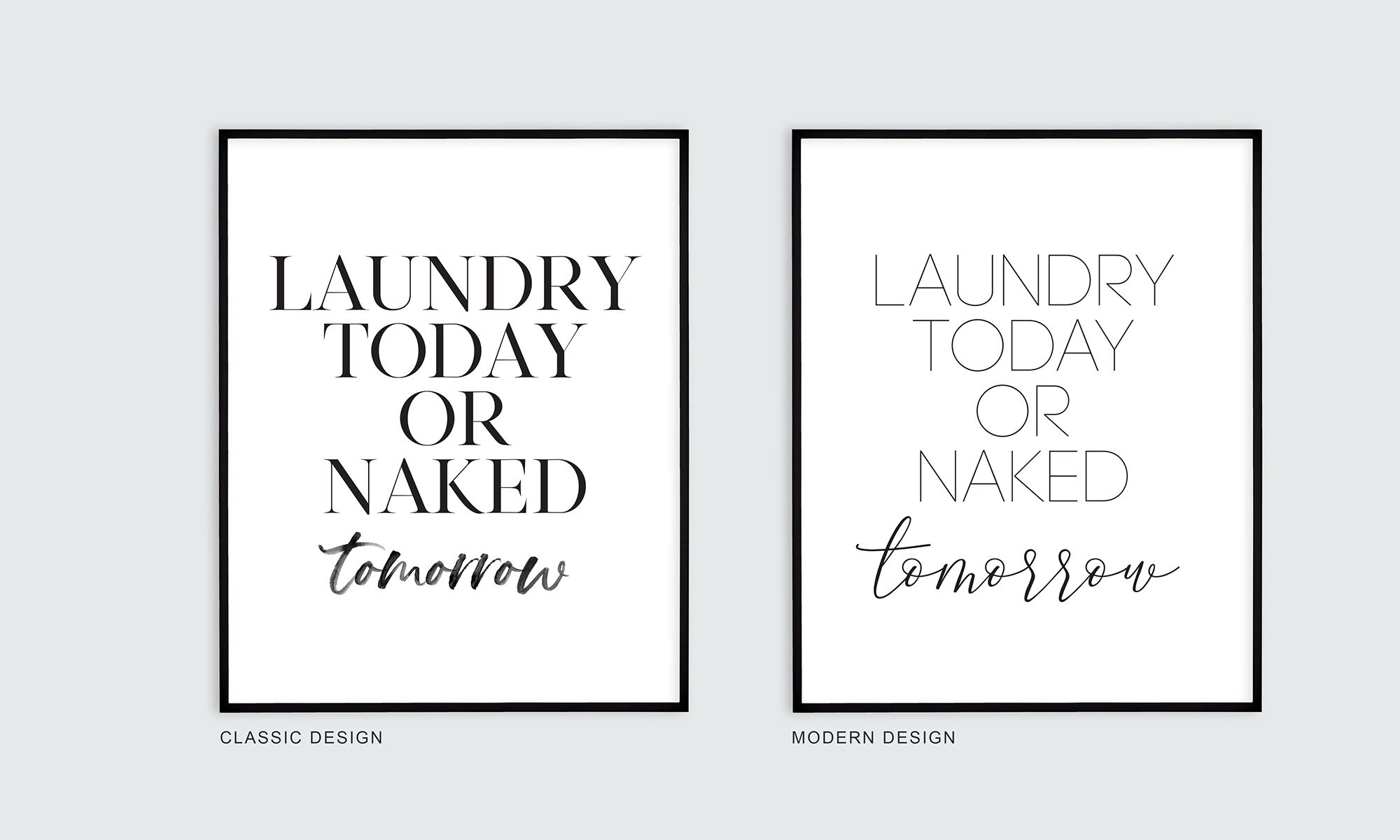 Impresión de la sala de lavandería Lavandería hoy o | Etsy