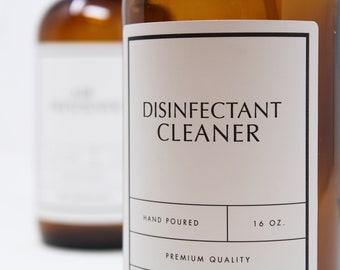 Modern Kitchen + Cleaning Labels • 12 or 15 Durable, Waterproof Labels • Permanent Adhesive • Custom or Standard Labels • Modern Home Labels