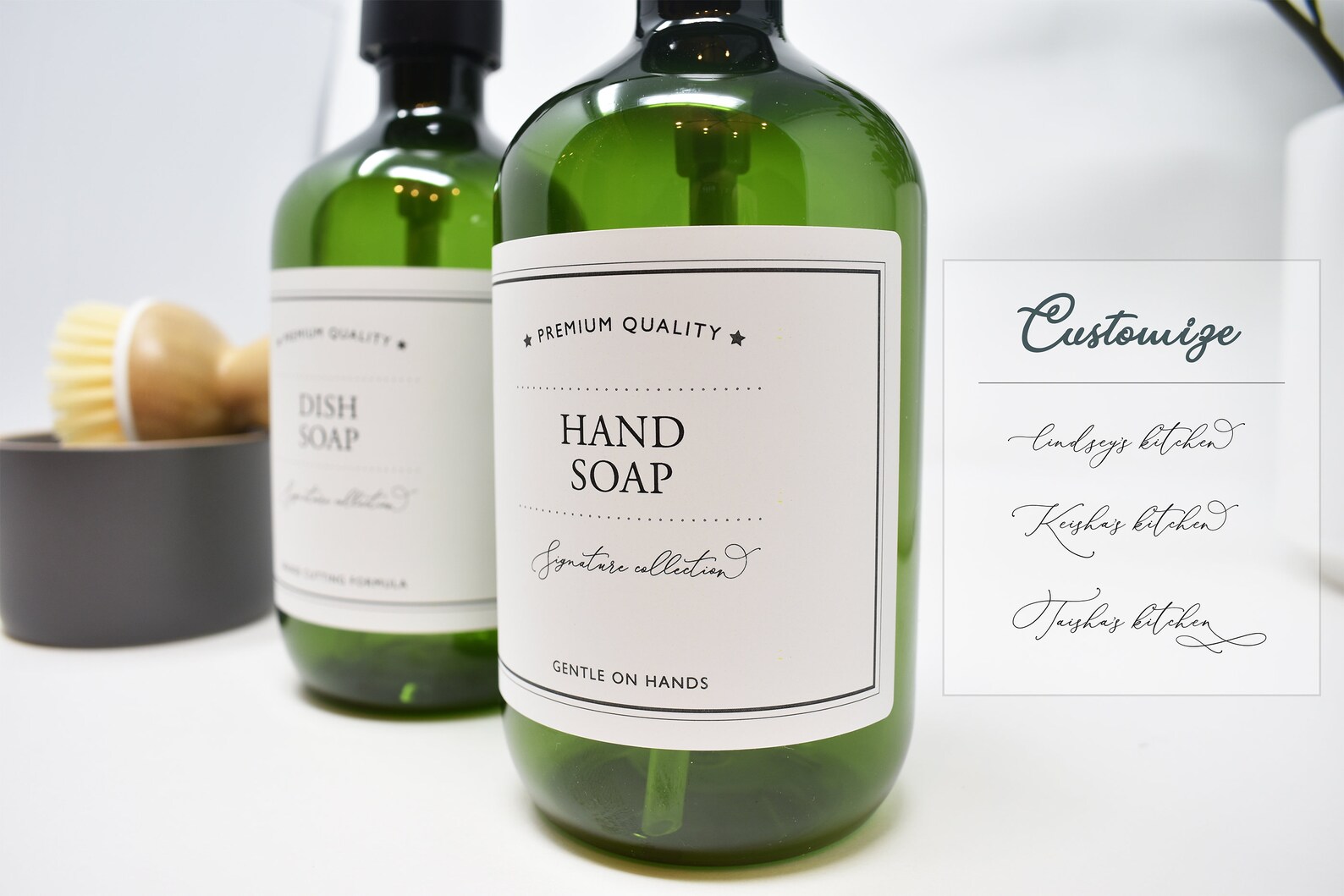 16oz. Glas oder Plastikspender Flaschen mit wasserfesten | Etsy