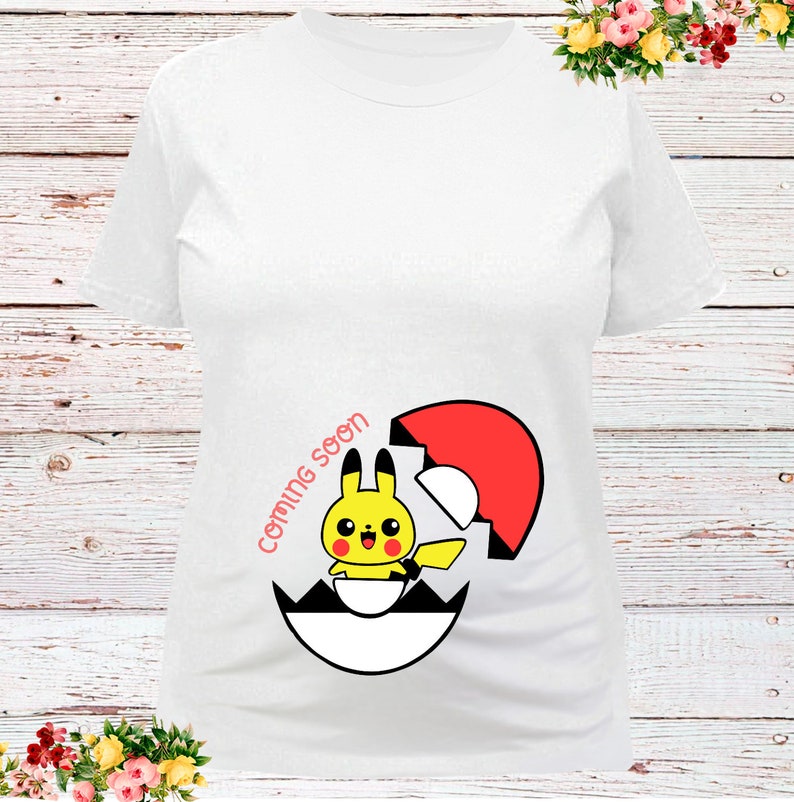 Pregnancy Shirt Baby Pikachu Maternity Shirt Pokemon Go | Etsy
